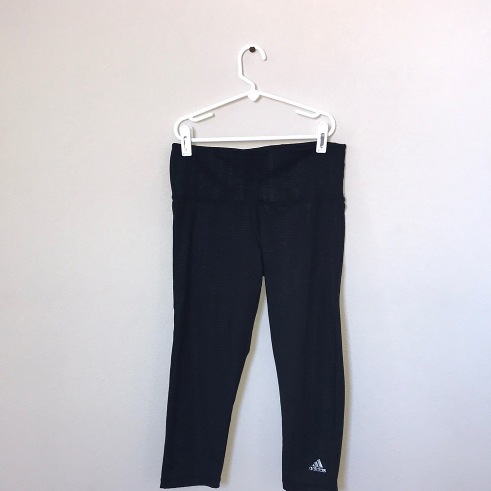 Adidas black crop leggings